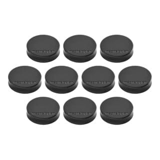 Magnetoplan Ergo-Magnete, medium, schwarz, Pack a 10 Stück