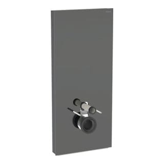Geberit Wand-WC-Modul Monolith BH 114cm, Fr. Gl. la., S. Alu SW-chrom