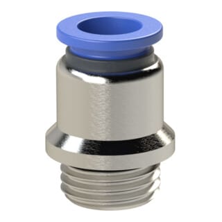 Riegler Gerade Steckverschraubung »Blaue Serie «, rund, G 1/4 außen Ã˜ 4 mm