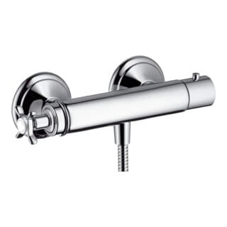 hansgrohe Brausethermostat Axor Montreux AP, 1 Verbraucher, mit Kreuzgriff, chrom