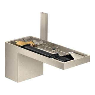 hansgrohe Waschtisch-Einhebelmischer 70 Axor MyEdition A 151mm, m Pus-Op-Abl, o Pl., brush. ni.