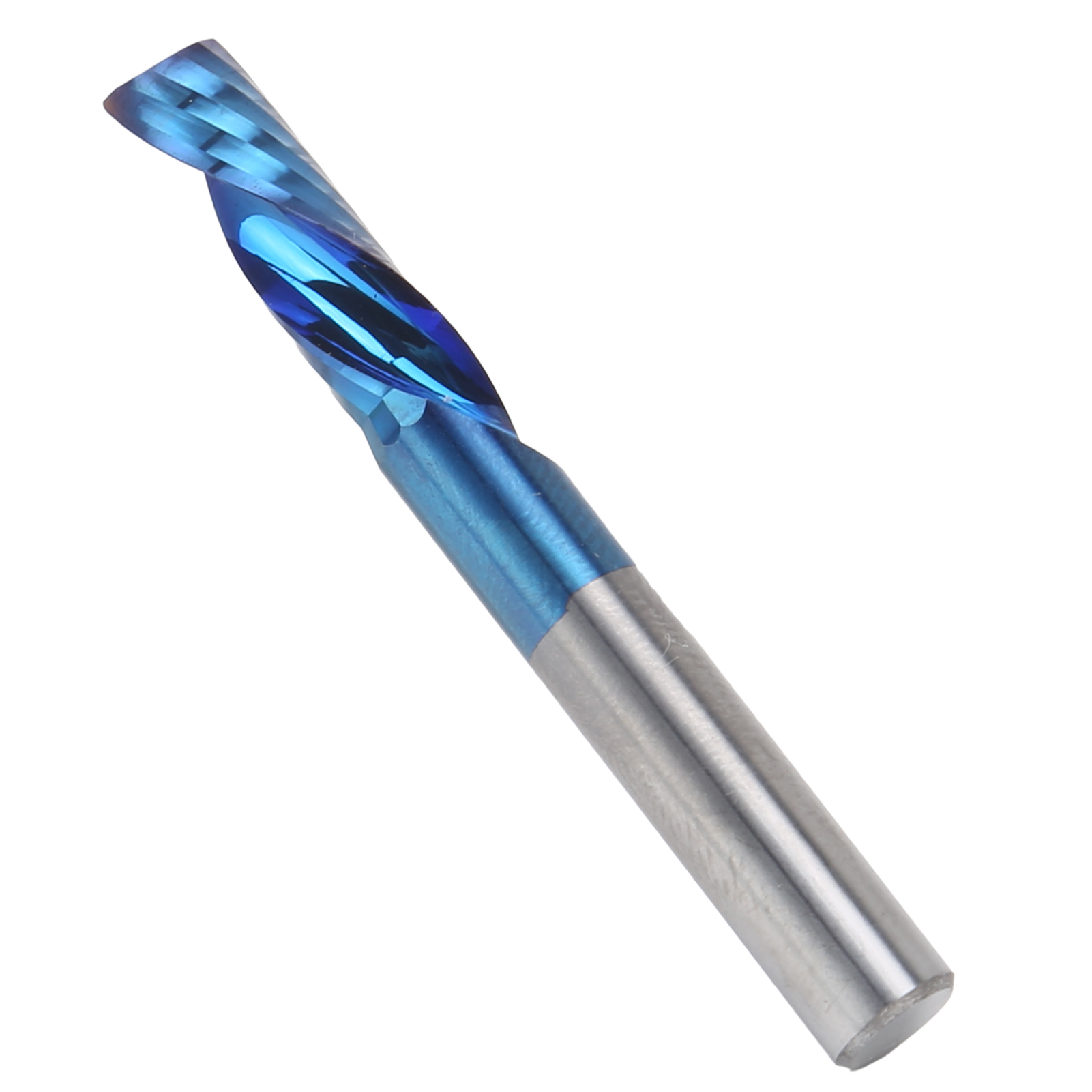 Spiralfräser, Einschneidig, Wolframstahl, Blau Plattiert, Cnc-werkzeuge, 6x17x50