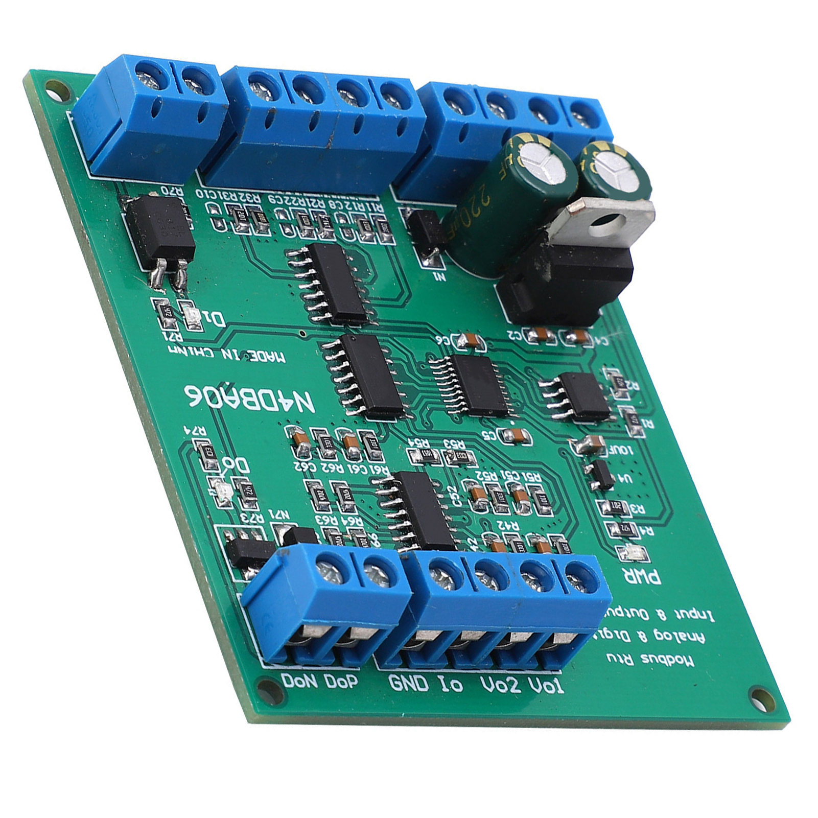 Module Analogique-numérique Rs485 8 Canaux, Convertisseur Adc/dac, Carte D'E/s N4dba06, Alimentation 12 V Cc