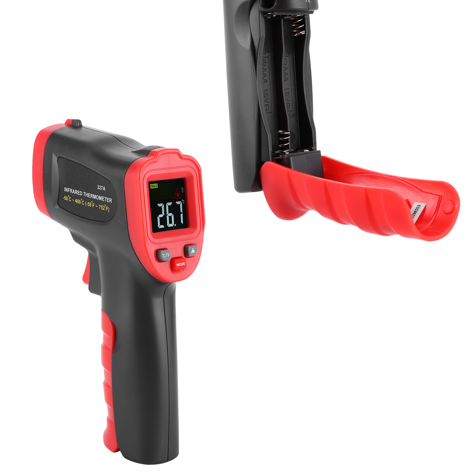 Thermomètre Infrarouge Portable Industriel À Écran Couleur Wt327a -50-400 °c
