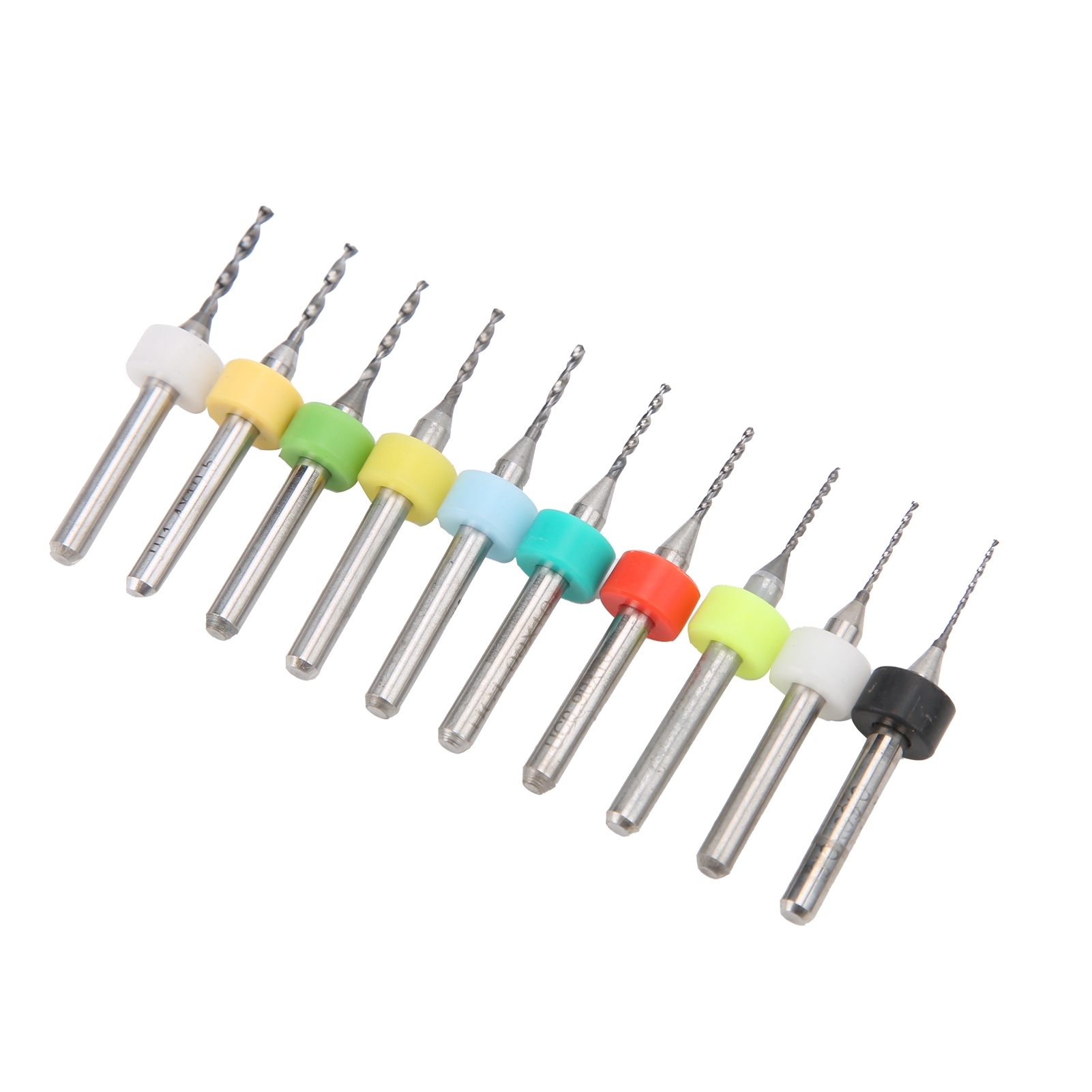 10 Mini Forets Hélicoïdaux En Acier Tungstène Pour La Réparation Et La Gravure De Circuits Imprimés, Diamètre 0,6 À 1,5 Mm