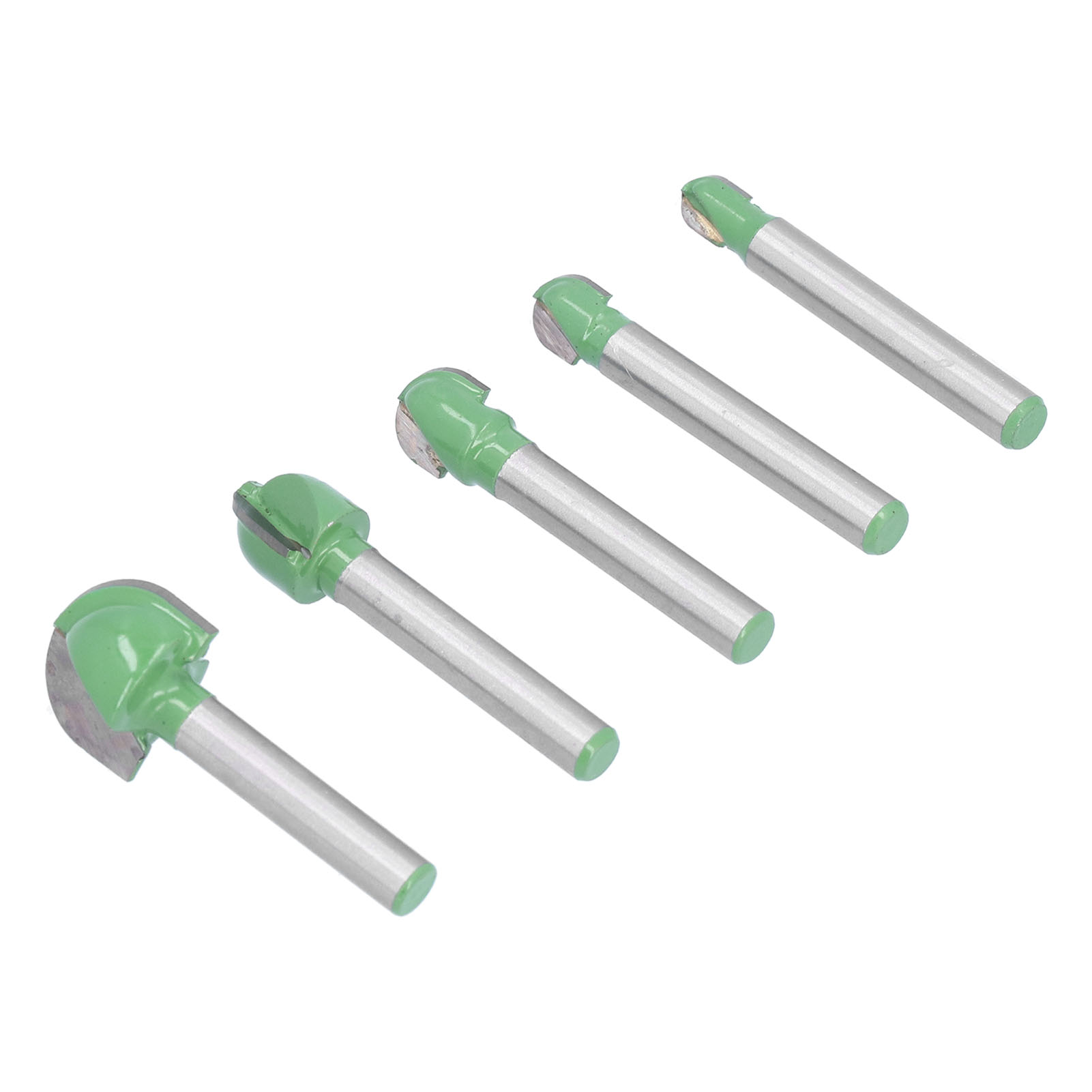 Lot De 5 Fraises À Gorge À Nez Rond, 2 Dents, En Acier Tungstène, Pour Le Travail Du Bois Par Cnc