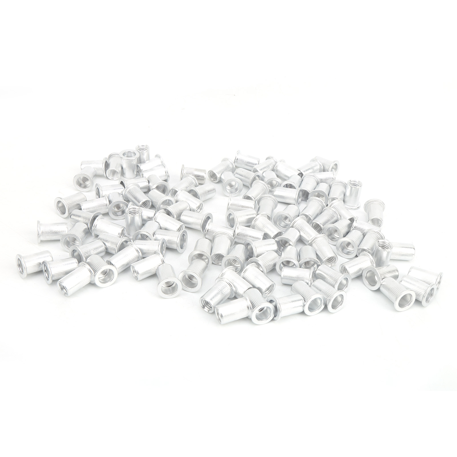 100 Écrous À Riveter À Traction, Tête Plate En Aluminium, Accessoires De Quincaillerie Verticale Wj‑30045m8