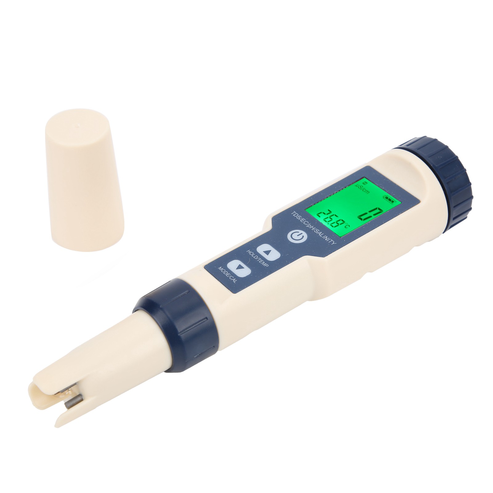 Détecteur De Qualité De L'Eau 5 En 1 Avec Stylo De Test Rétroéclairé Pour L'Eau : Ph/ec/tds/sel/température