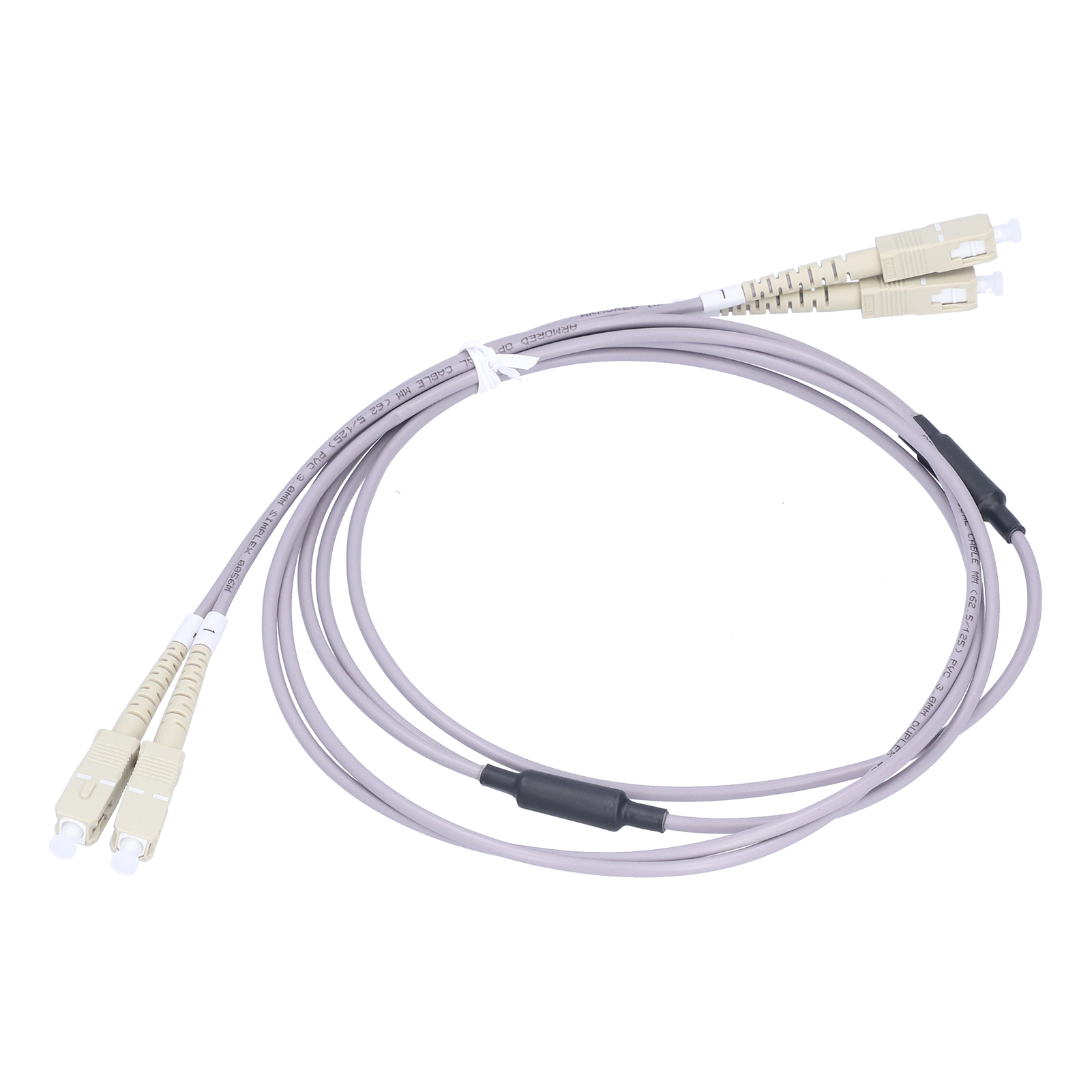 Cordon De Brassage À Fibre Optique Blindé Multimode À 2 Conducteurs Sc Upc-sc Upc Gris (5 Mètres)