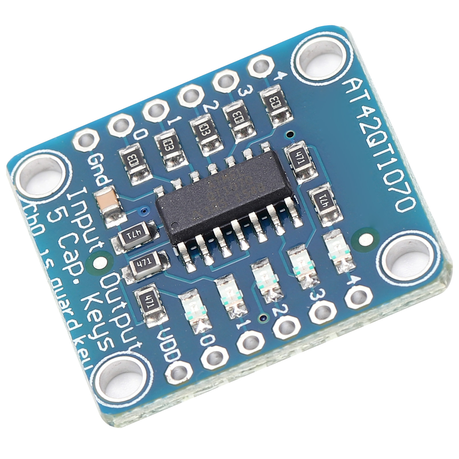 Module De Capteur Tactile Capacitif Avec Connecteur À Broches At42qt1070 (5 Pastilles)