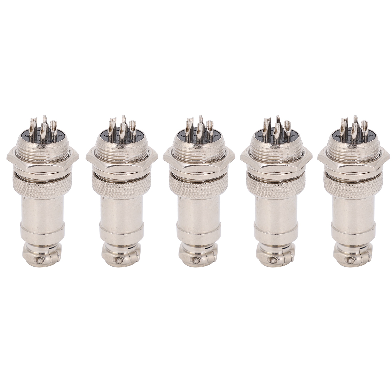Lot De 5 Connecteurs Aviation Mâles Et Femelles Pour Panneau De Câblage, Châssis D'Alimentation, Fixations Métalliques Gx16 16 Mm 450 V 5 Broches