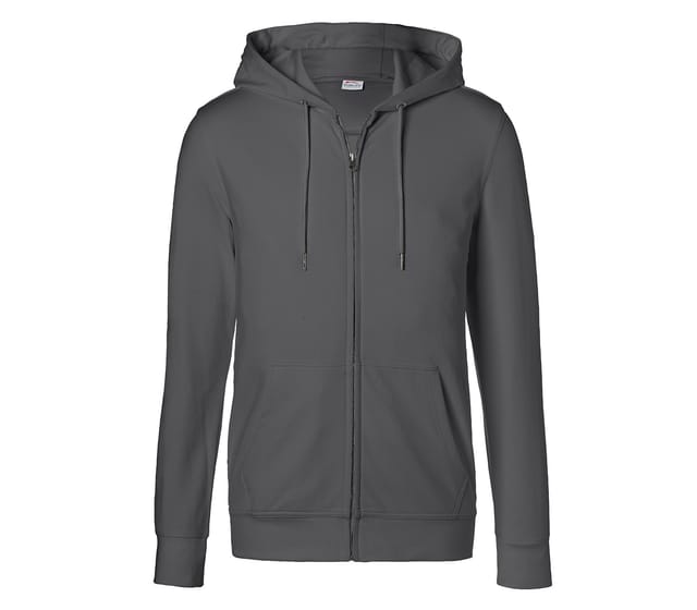 Kübler Shirts Kapuzen-Sweatjacke anthrazit M