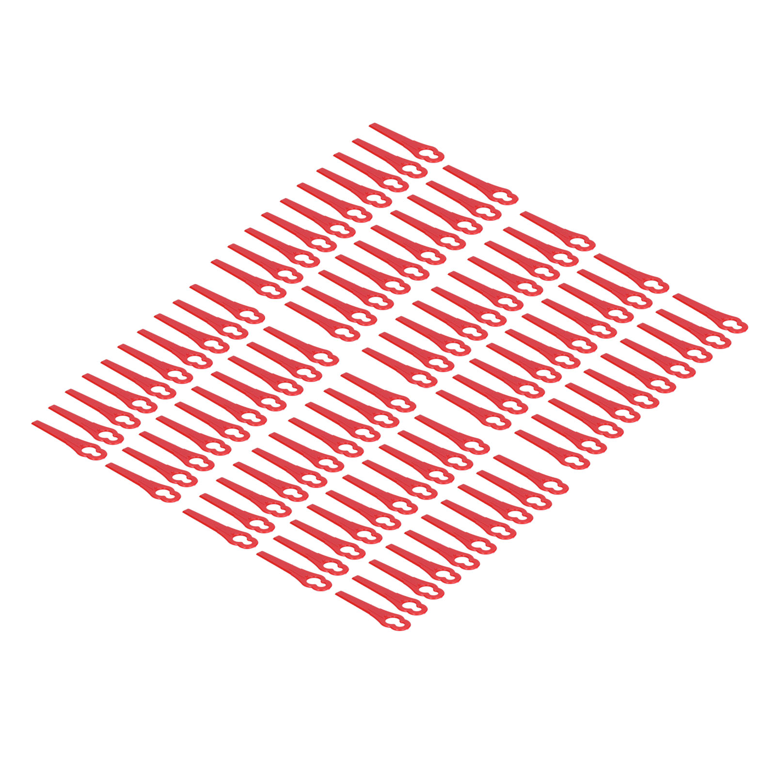 100 Lames De Coupe En Plastique Pour Tondeuse À Gazon, Accessoires De Rechange Pour Le Jardinage Et La Taille (rouge)