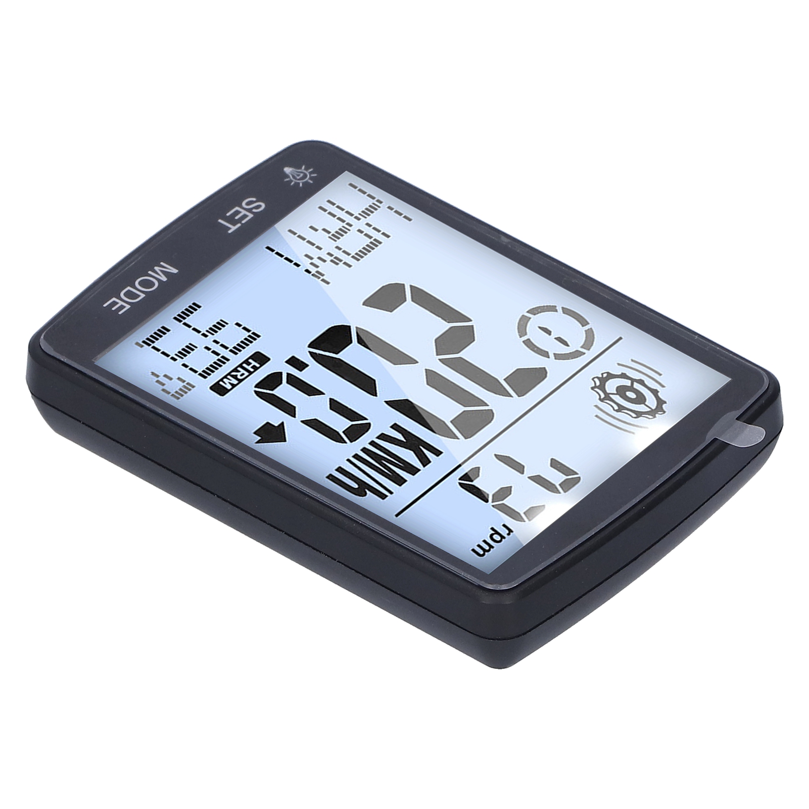 Compteur De Vélo Multifonction Avec Grand Écran Led Lumineux De 2,8 Pouces, Chronomètre Et Compteur De Vitesse (blanc).