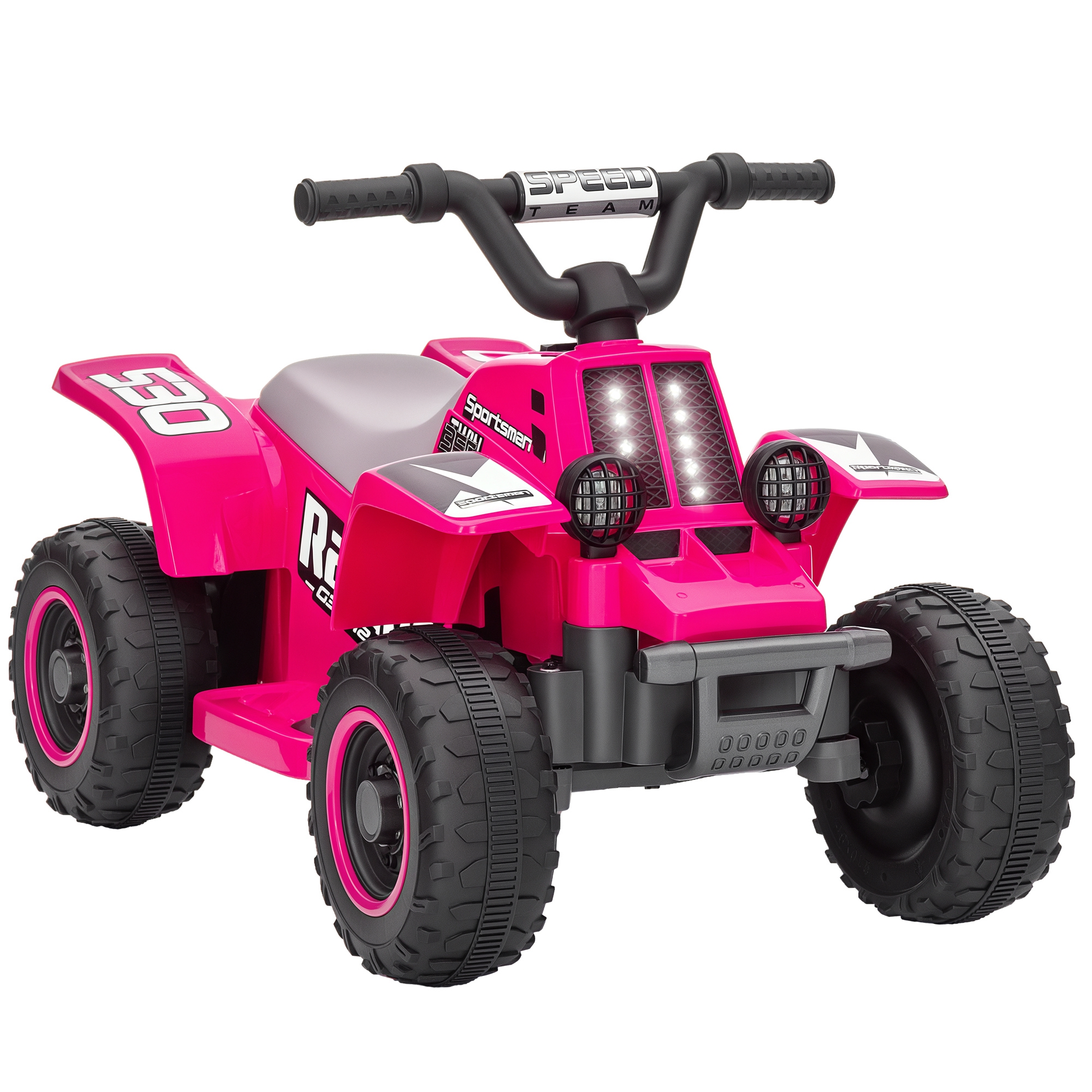 Kinder-quad Elektrofahrzeug Kunststoff, Metall Homaire 70.5 X 42.5 X 46.5 Cm Rosa Für Kinder Ab 18 Monaten