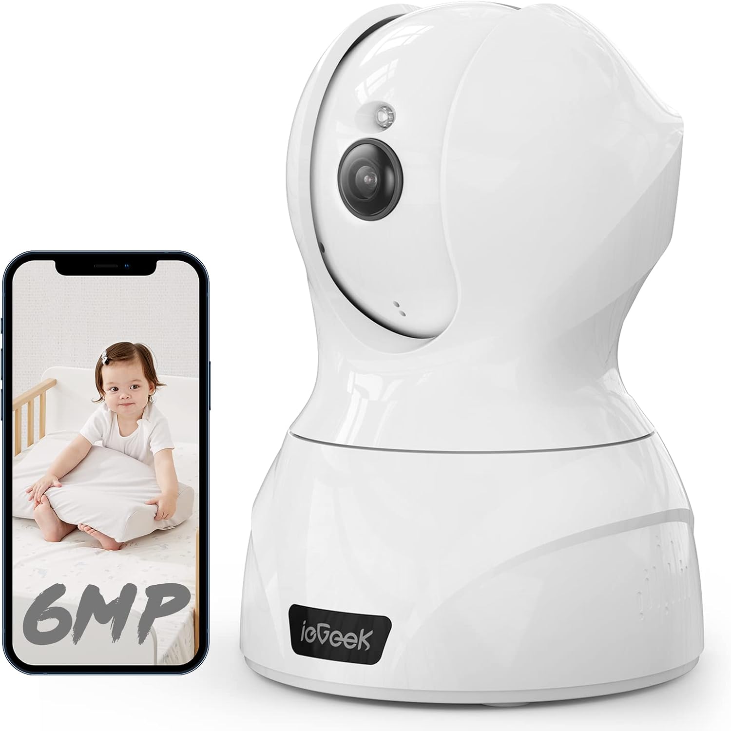 Iegeek Haustier-überwachungskamera Für Den Innenbereich, Ptz360° Für Die Heimsicherheit, 156° Weitwinkel-sichtfeld, Netzwerkkamera, Infrarot-nachtsicht, Gegensprechfunktion, Audio