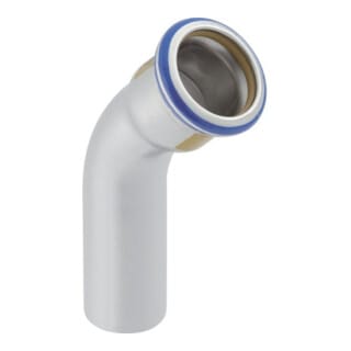 Geberit Gas-Bogen Mapress 45Gr, m Einschubende, Edelstahl, d= 42mm