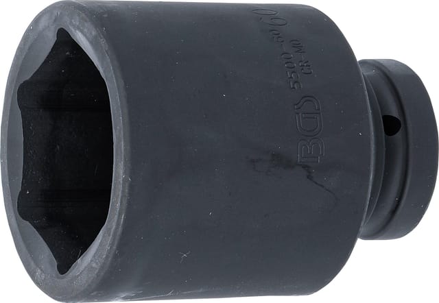 BGS Kraft-Steckschlüssel-Einsatz Sechskant, tief 5500-60, Antrieb Innenvierkant 25 mm (1"), SW 60 mm