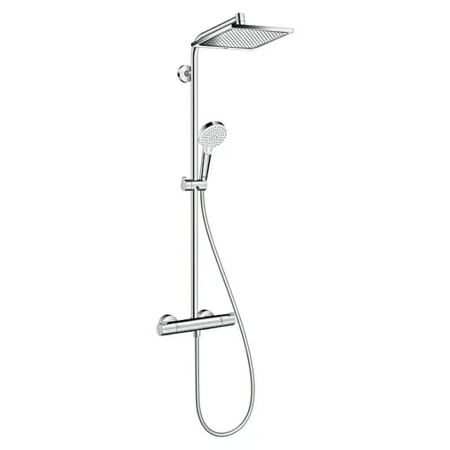 hansgrohe Showerpipe Crometta E EcoSmart mit Thermostat, 1jet, 9 l/min, chrom