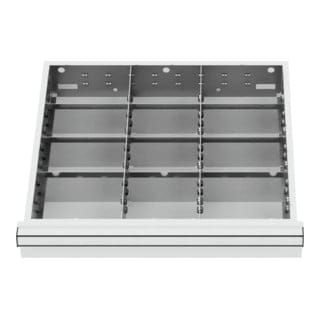 STIER Schubladeneinteilung Metalleinteilung BLH 150/175 mm Innenmaß 500x450 mm 12 Fächer 6 x TW 175