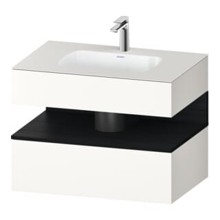 Duravit Einbauwaschtisch-Möbel-Set Qatego 80x55x60cm, E sw/we m, Kon-WTU, Nischenb