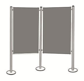 Magnetoplan Präsentationswand stationär, 2 Tafeln