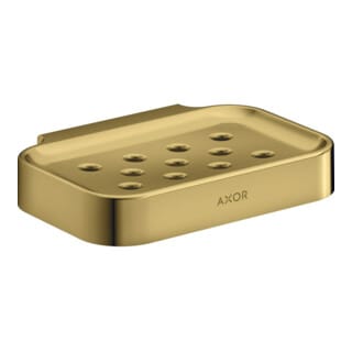 hansgrohe Seifenschale Axor Uni. Circular 127x90mm, Wandmont., polished gold optic
