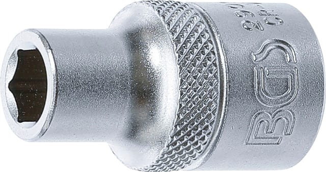 BGS Steckschlüssel-Einsatz Sechskant Antrieb Innenvierkant 12,5 mm (1/2") SW 9 mm