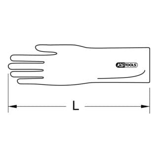 KS Tools Elektriker-Schutzhandschuh mit mechanischem Schutz, Größe 10, Klasse 0, rot