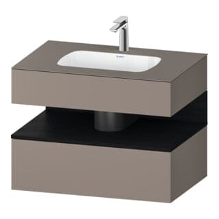 Duravit Einbauwaschtisch-Möbel-Set Qatego 80x55x60cm, E sw/Bas m, Kon-WTU, B