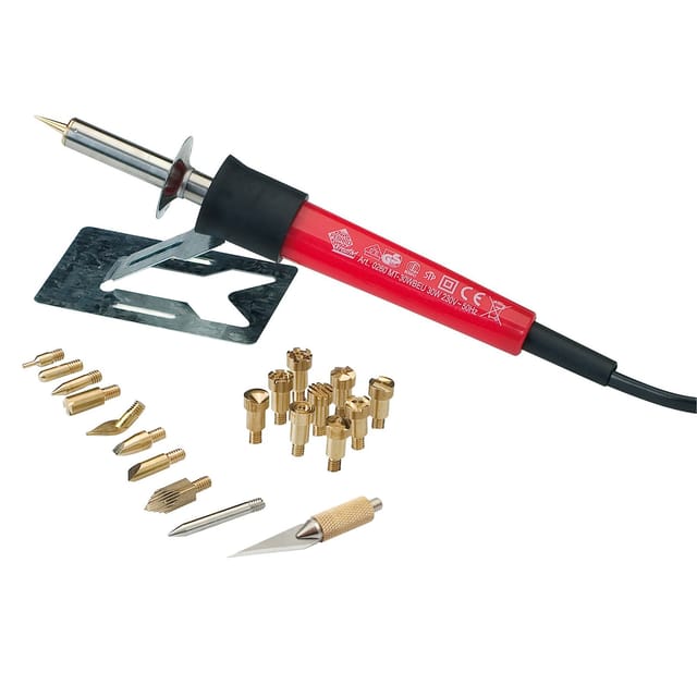 PETER BAUSCH Brandmal-Set mit 20 Aufsätzen Pebaro