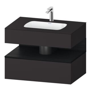 Duravit Einbauwaschtisch-Möbel-Set Qatego 80x55x60cm, E sw/gra m, Kon-WTU, B