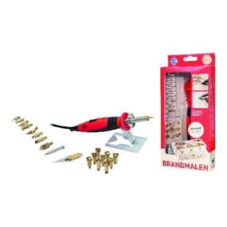 PETER BAUSCH Brandmal-Set mit An/Aus Kolben und 20 Aufsätzen Pebaro