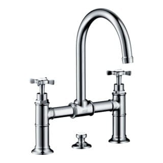 hansgrohe Zwei-Griff-Waschtischarmatur 220 Axor Montreux A 175mm, m Kreuzgr., Zugst.Abl.Gar., chr
