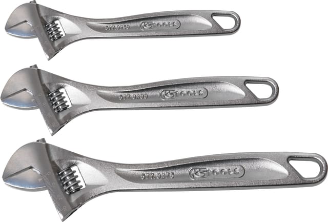 KS Tools CLASSIC Rollgabelschlüssel-Satz, verstellbar, 3-teilig