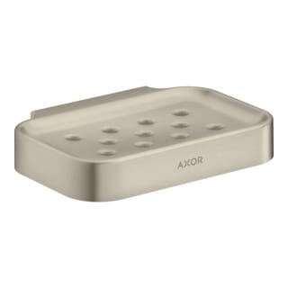 hansgrohe Seifenschale Axor Uni. Circular 127x90mm, Wandmontage, brushed nickel