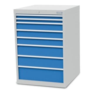 Bedrunka+Hirth Schubladenschrank T736 R 24-24 mit 8 Schubladen 2x50 3x100 2x150 1x200 mm