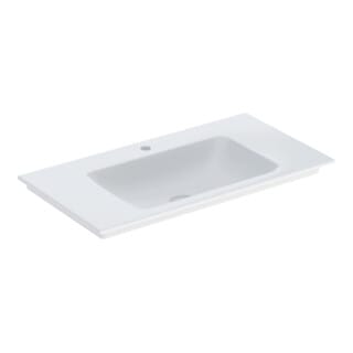 Geberit Möbelwaschtisch One 90x48cm, Hahnl. mit., o. ÜL, we. K-Tect