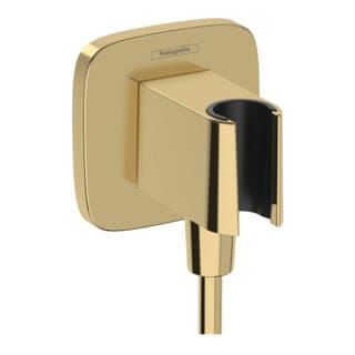 hansgrohe Wandanschluss Fixfit Q softsqua, m Brauseha., pol. gold optic