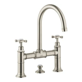 hansgrohe Zwei-Griff-Waschtischarmatur 220 Axor Montreux A 175mm, m Kreuz, ZugstAblGar, b ni.
