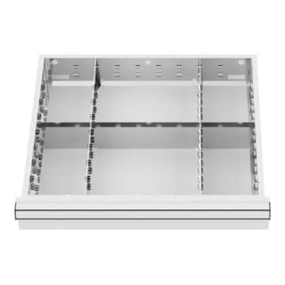 STIER Schubladeneinteilung Metalleinteilung BLH 150/175 mm Innenmaß 500x450 mm 6 Fächer