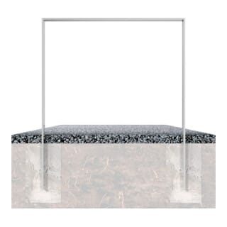 Schake Flachstahlbügel 80x12mm, Breite: 1000mm Gesamthöhe:1200 mm ohne Querholm feuerverzinkt