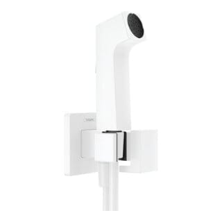 hansgrohe Handbrause Bidette 1jet, eckig, mattweiß