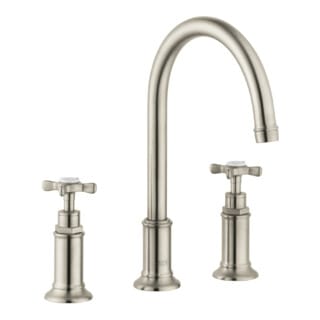 hansgrohe 3-Loch-Waschtischarmatur 180 Axor Montreux A 175mm, m Kreuz, ZugstAblGar, b ni.