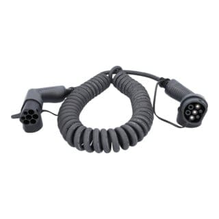 KS Tools efuturo Spiralladekabel Typ 2 auf Typ 2 Stecker, 1 Phase, bis zu 7,4 kW, 32 A, 230 V, Mode 3, 5 Meter