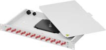 Telegärtner Spleißbox bestückt 12xSCD 50/125OM3 1HE TNSB-Be-12SCD-50-OM3