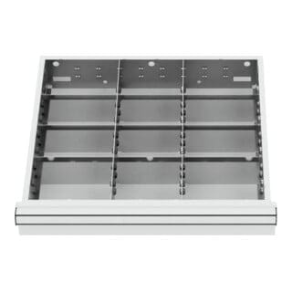 STIER Schubladeneinteilung Metalleinteilung BLH 200-300 mm Innenmaß 500x450 mm 12 Fächer 6 x TW 175