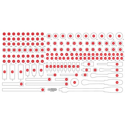 KS Tools Leere Schaumstoffeinlage zu 813.0156