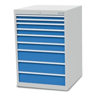Bedrunka+Hirth Schubladenschrank T736 R 24-24 mit 9 Schubladen 2x50 2x75 2x100 3x150 mm