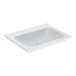 Geberit Möbelwaschtisch One 60x48cm, o. Hahnl. + ÜL, weiß KeraTect